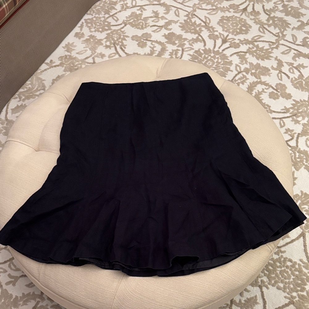 Chaps Deep Blue Fully-Lined Linen Skirt 💙 Size 10